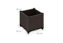 relaxdays Pflanzkübel Rattan Optik Braun Bild 4