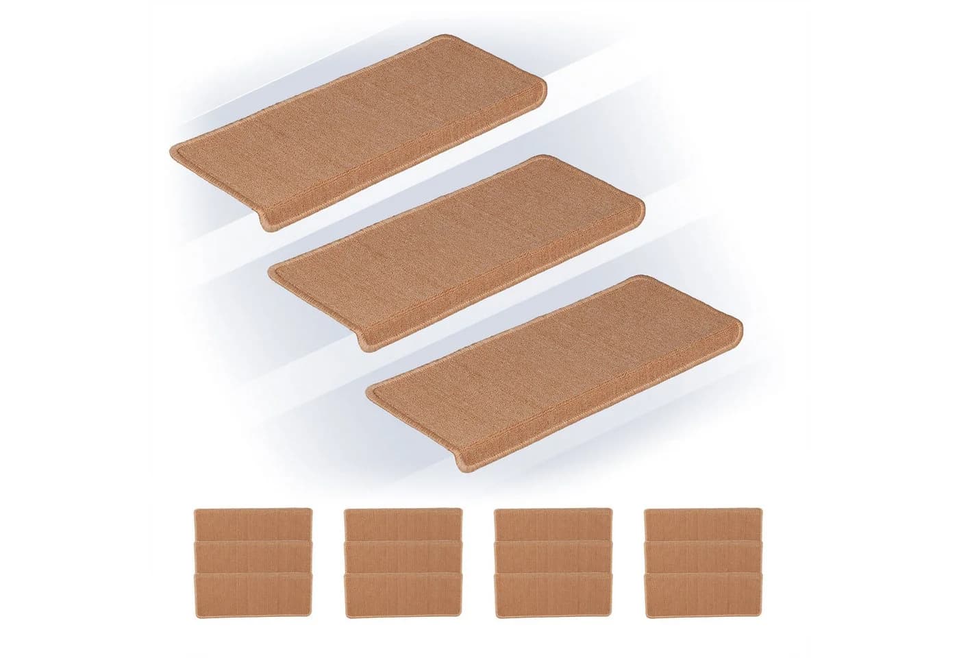 relaxdays Stufenmatten 15er Set Beige Selbstklebend Anti-Rutsch - Bild 2