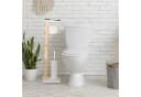 relaxdays WC-Garnitur Schwarz mit Ablage & Bambusdesign Bild 3