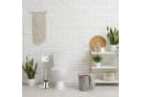 relaxdays WC-Garnitur silber aus Metall freistehend Bild 1