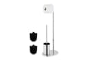 relaxdays WC-Garnitur silber aus Metall freistehend Bild 2