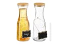 relaxdays Wasserkaraffe Set 2-tlg. mit Bambusdeckel & Beschriftung Bild 2