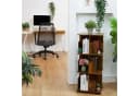 relaxdays Eckiges Bücherregal Industrial-Design 360 Grad Drehbar Braun Bild 1