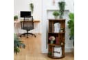 relaxdays Drehbares Bücherregal Braun Industrial Design Bild 1