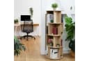 relaxdays Drehbares Bücherregal 4 Ebenen Natur Holzoptik Bild 1
