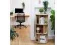 relaxdays Drehbares Bücherregal 3 Ebenen Natur Holzoptik Bild 1