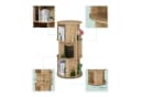 relaxdays Drehbares Bücherregal 3 Ebenen Natur Holzoptik Bild 5