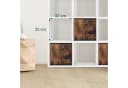 relaxdays Aufbewahrungsbox XL 6er Set Schwarz Braun Holzoptik Stoff Bild 5