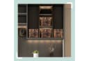 relaxdays Aufbewahrungsbox Stoff 6er Set Schwarz Braun Holzoptik L Bild 1