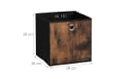 relaxdays Aufbewahrungsbox Stoff 6er Set Schwarz Braun Holzoptik Bild 4