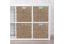 relaxdays Regalkorb Set 4x Seegras Aufbewahrungskorb Natur Bild 1