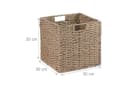 relaxdays Regalkorb Set 4x Seegras Aufbewahrungskorb Natur Bild 4
