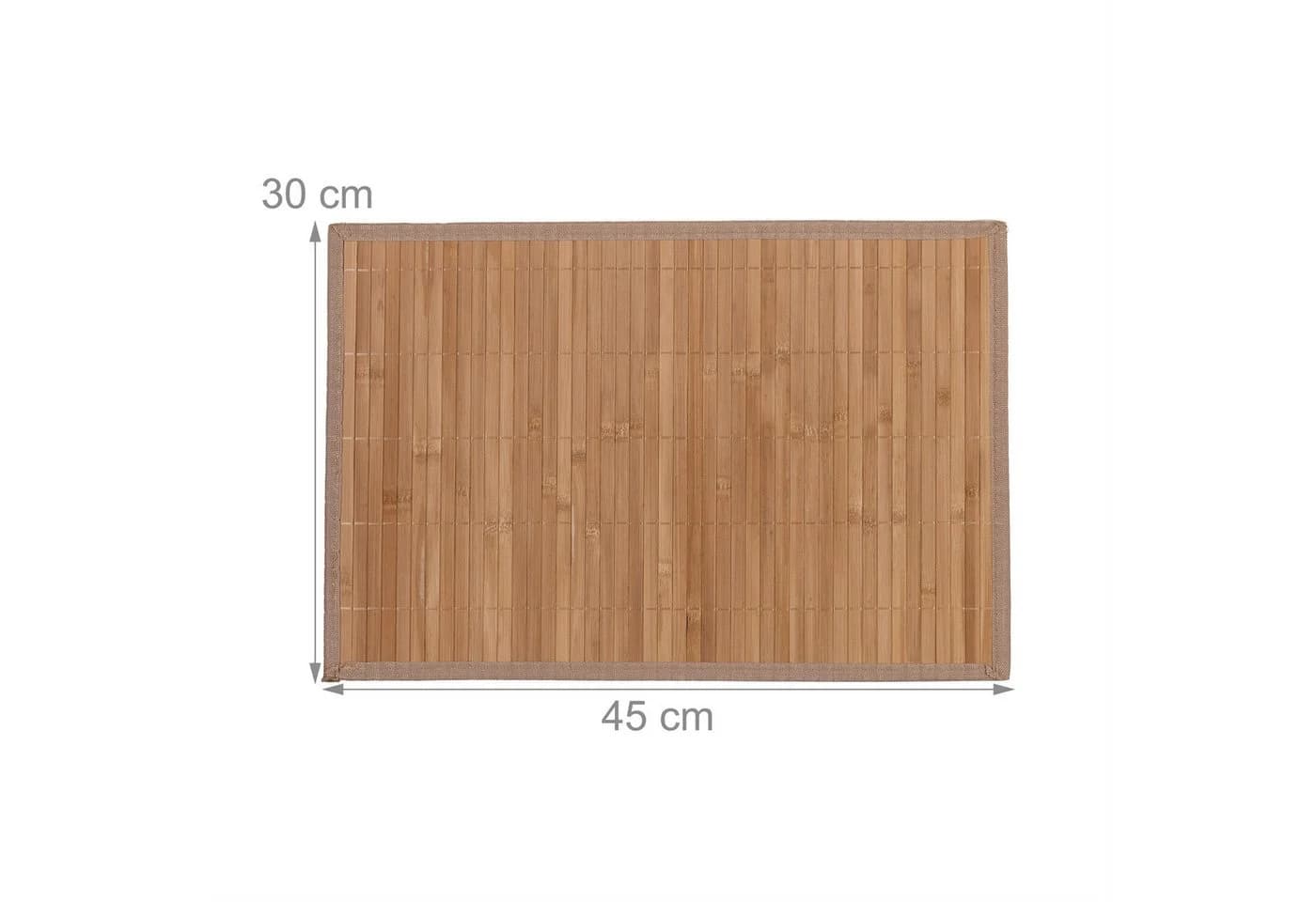 relaxdays Tischset 4er Set Bambus natur - Bild 4