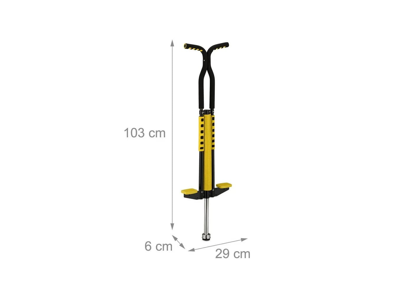 relaxdays Pogo Stick für Kinder bis 60 kg, gelb - Bild 4