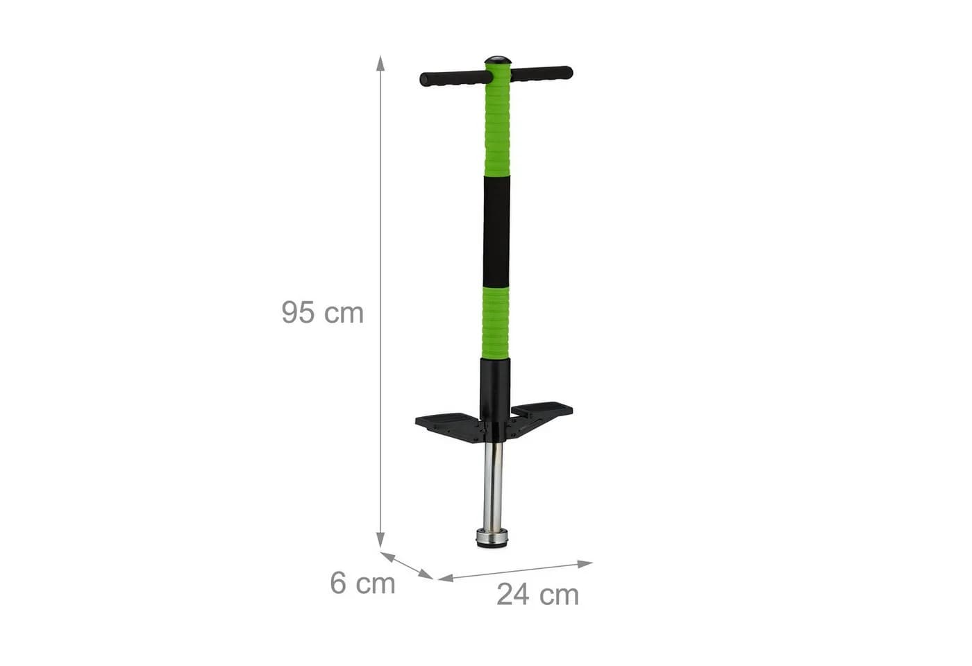 relaxdays Pogo Stick Grün Schwarz Silber für Kinder bis 35 kg - Bild 4
