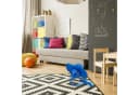 relaxdays Pogo Ball mit Griffen für Kinder, blau Bild 3