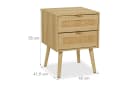 relaxdays Nachttisch Rattan Design 2 Schubladen 2er Pack Bild 4