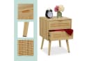 relaxdays Nachttisch Rattan Design 2 Schubladen 2er Pack Bild 5