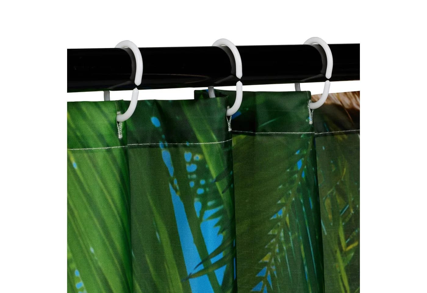 relaxdays Duschvorhang Tropical Wasserabweisend mit Haken - Bild 5