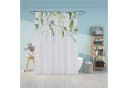 relaxdays Duschvorhang Blätter Motiv Wasserabweisend Polyester Bild 1