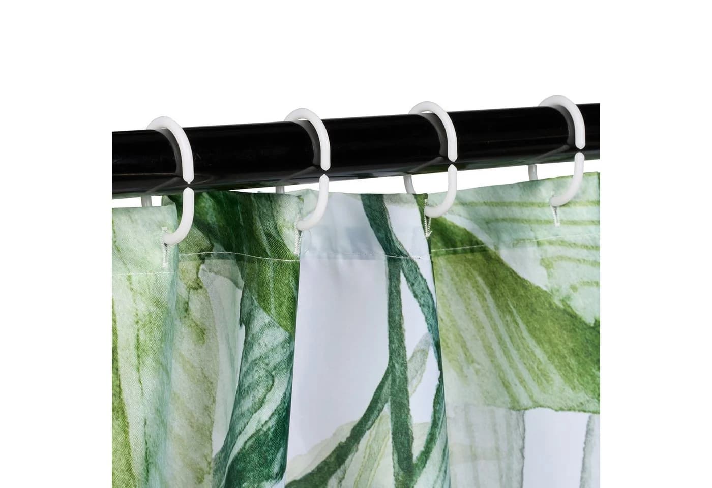 relaxdays Duschvorhang Blätter Motiv Wasserabweisend Polyester - Bild 5