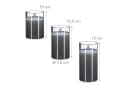 RELAXDAYS LED-Kerze im Glas 3er Set, grau Bild 4