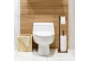 relaxdays Toilettenpapierhalter 5 Rollen Industrial Schwarz Bambus MDF Bild 1