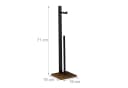 relaxdays Toilettenpapierhalter 5 Rollen Industrial Schwarz Bambus MDF Bild 4