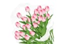 relaxdays Kunstblume Künstliche Tulpen 24er Set Pink Grün Bild 2