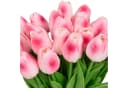 relaxdays Kunstblume Künstliche Tulpen 24er Set Pink Grün Bild 5