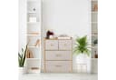 relaxdays Kommode Bambus 4 Schubladen Beige Bild 1