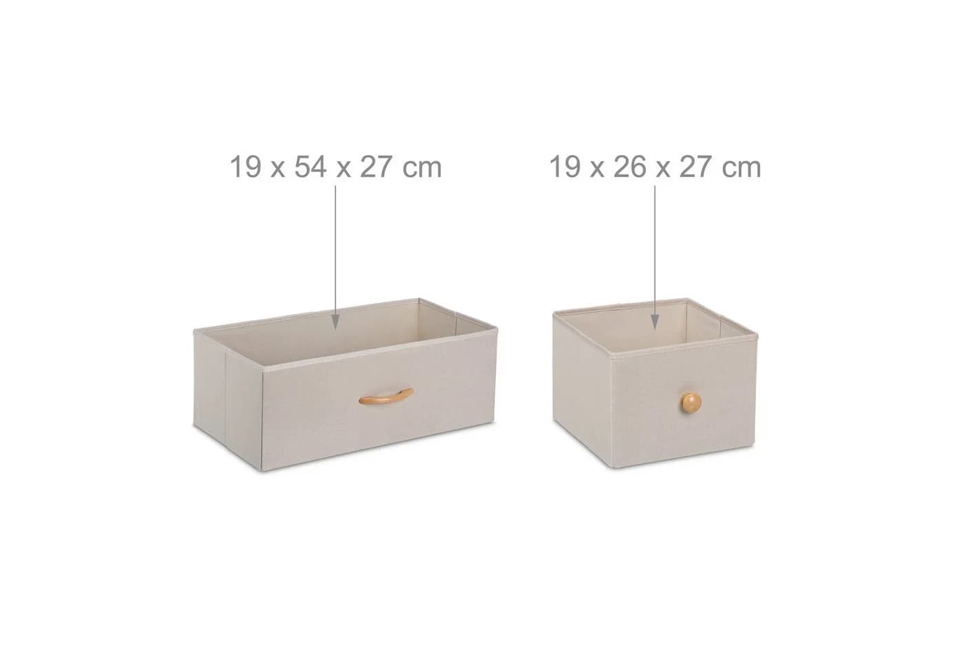 relaxdays Kommode Bambus 4 Schubladen Beige - Bild 5