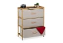 relaxdays Kommode Bambus 3 Schubladen Beige Bild 2