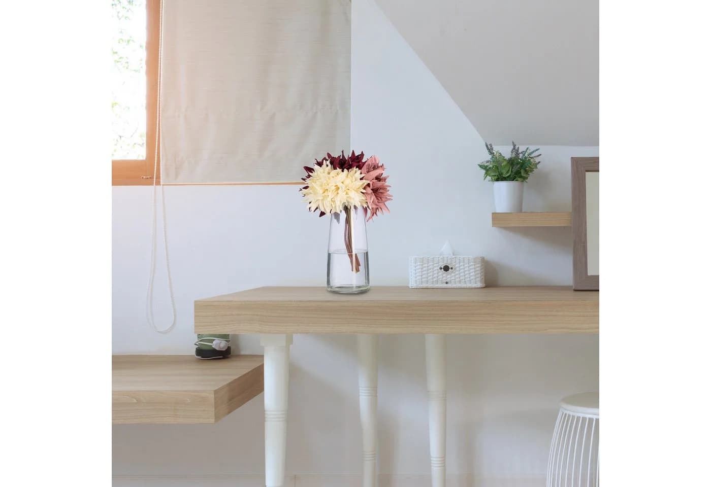 relaxdays Dekovase Vase aus Glas Grau - Bild 3