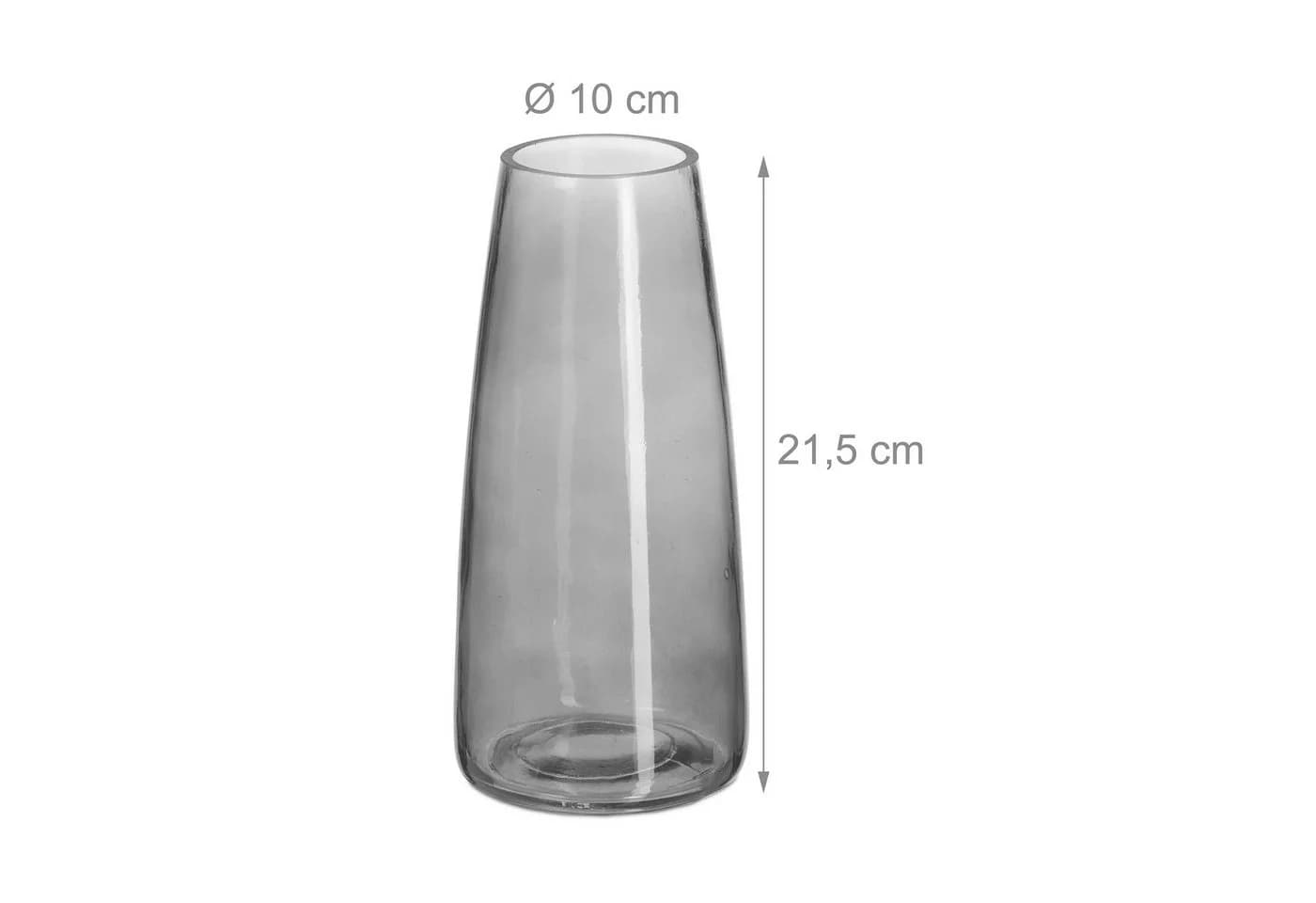 relaxdays Dekovase Vase aus Glas Grau - Bild 4