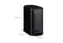 relaxdays Badmülleimer 5 l Softclose Trittpedal Schwarz Bild 4