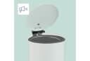 relaxdays Badmülleimer 3 l Softclose Trittpedal weiß Bild 1