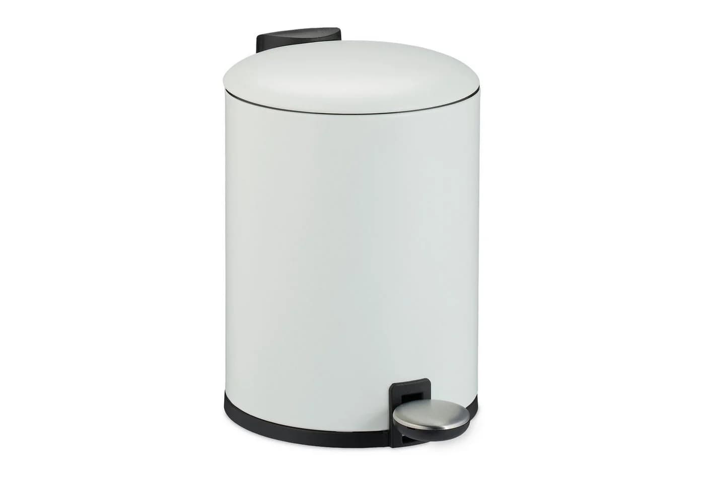 relaxdays Badmülleimer 3 l Softclose Trittpedal weiß - Bild 2