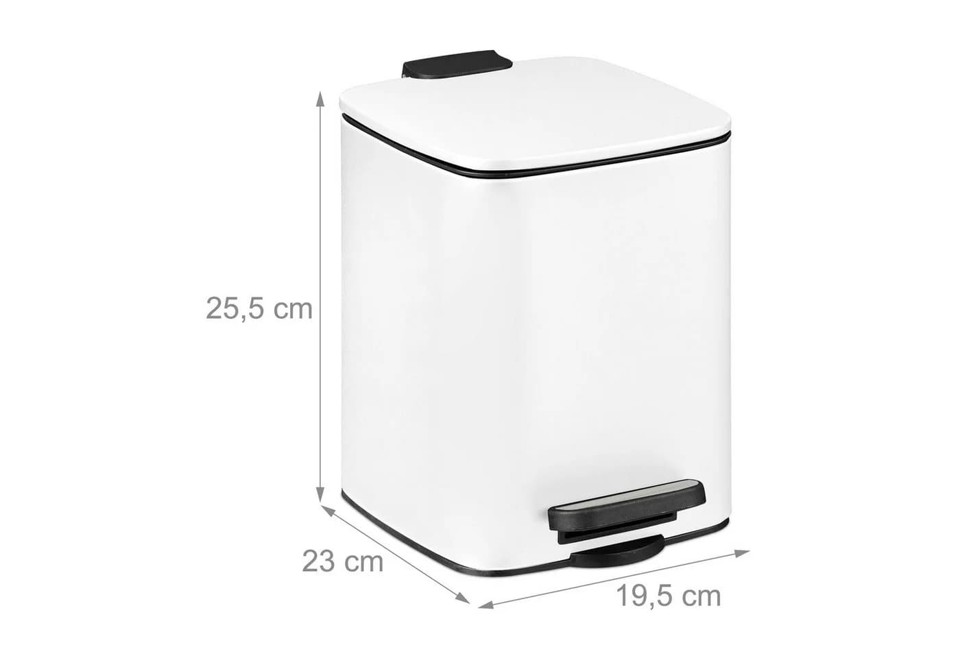 relaxdays Kosmetikeimer 6 Liter weiß mit Trittpedal - Bild 4