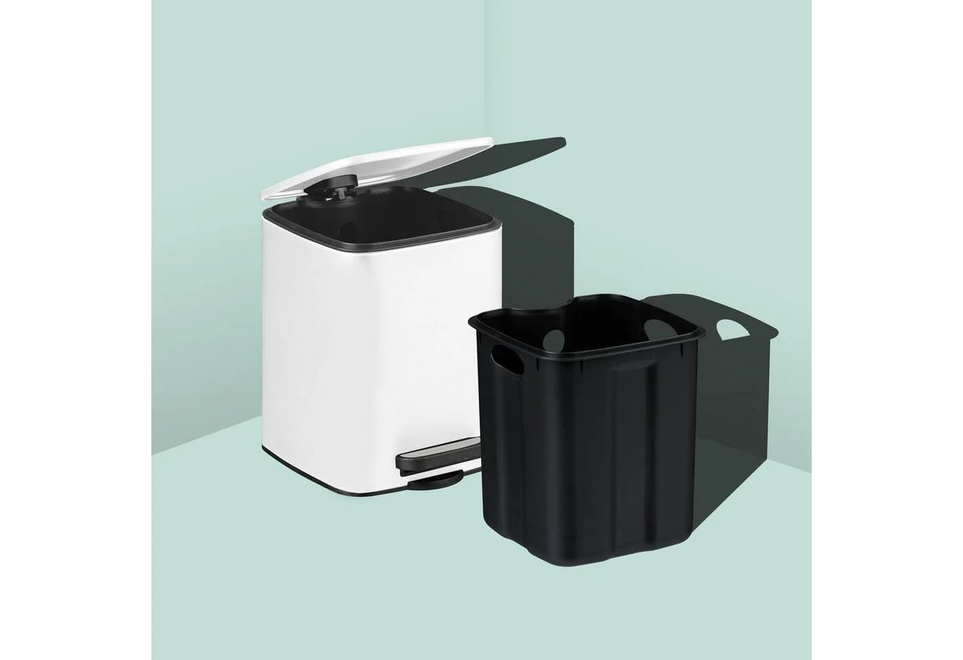 relaxdays Kosmetikeimer 6 Liter weiß mit Trittpedal - Bild 5