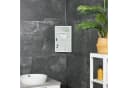 relaxdays Medizinschrank mit Glastür Weiß 3 Fächer Bild 1