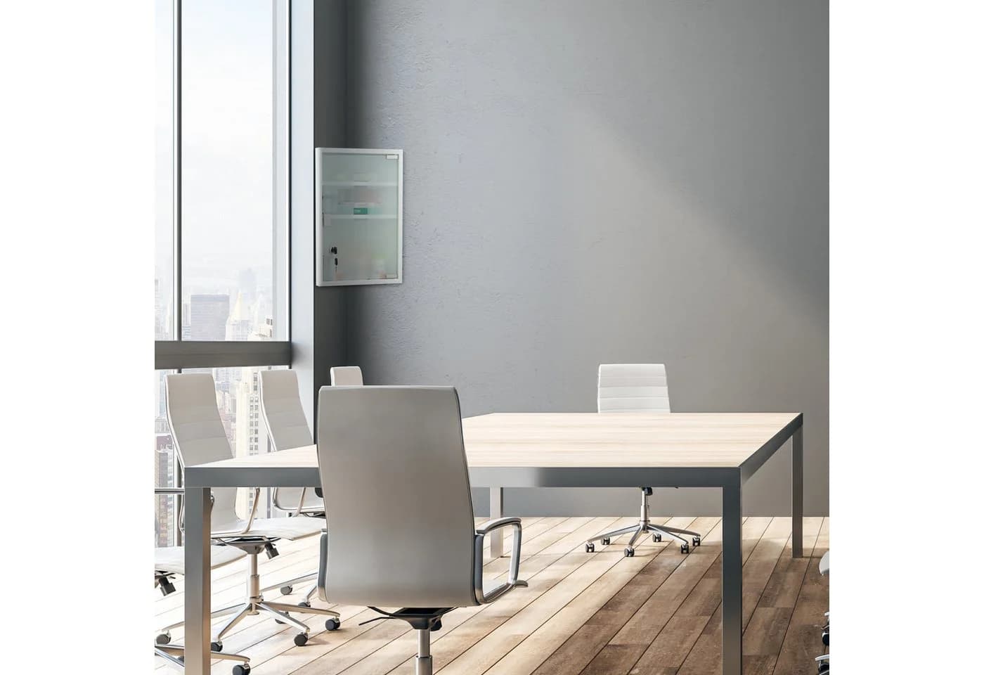relaxdays Medizinschrank mit Glastür Weiß 3 Fächer - Bild 3