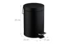 relaxdays Kosmetikeimer 3 Liter Schwarz mit Trittpedal Bild 4