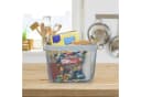 relaxdays Aufbewahrungskorb Drahtkorb mit Henkel im 2er Set Weiß/Braun Bild 3