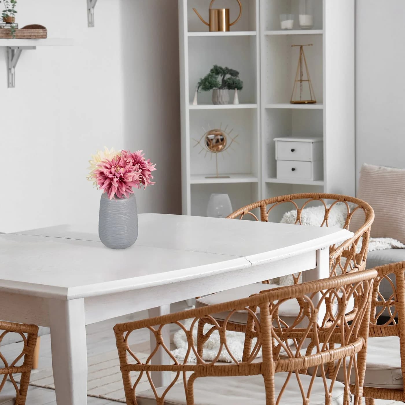 RELAXDAYS Tischvase Vasen Set aus Keramik (2 St), Grau