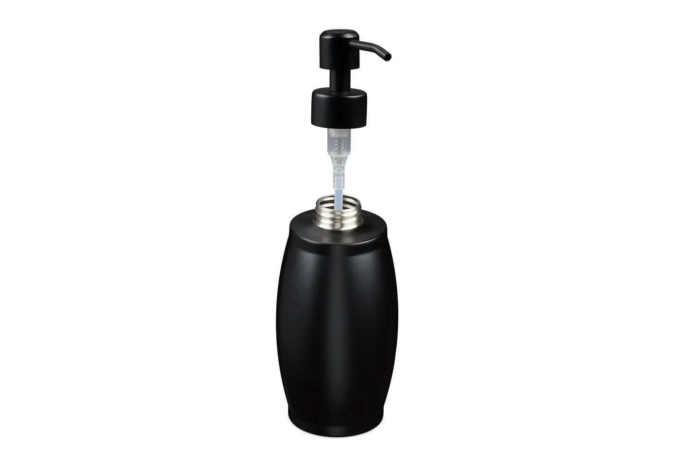 relaxdays Seifenspender Edelstahl 350 ml Schwarz - Bild 5