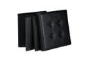 relaxdays Polsterhocker Kunstleder Schwarz Bild 5