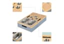 relaxdays Couchbar Tabletttisch mit Zubehör Bambus Grau Bild 5