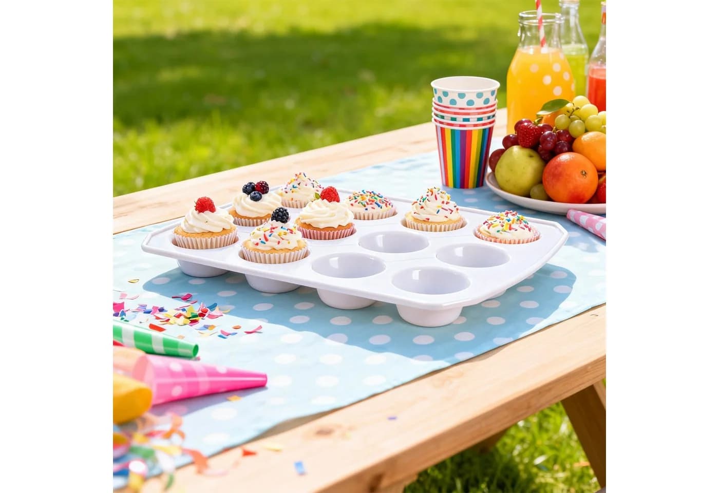 relaxdays Kuchentransportbox Hellgrau 24er