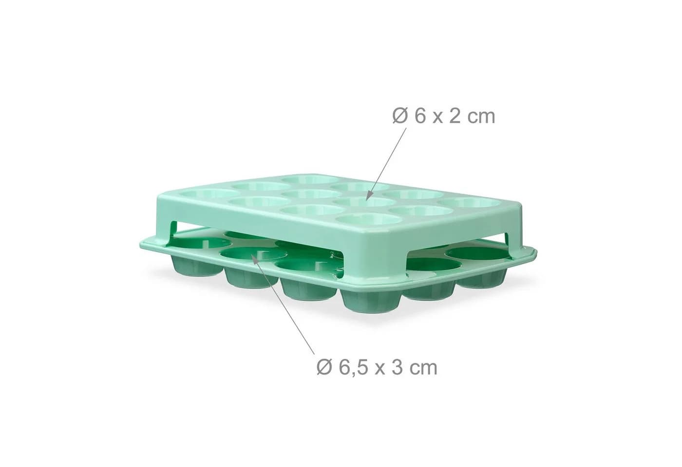 relaxdays Muffin Transportbox 24er Kunststoff Türkis Transparent - Bild 5